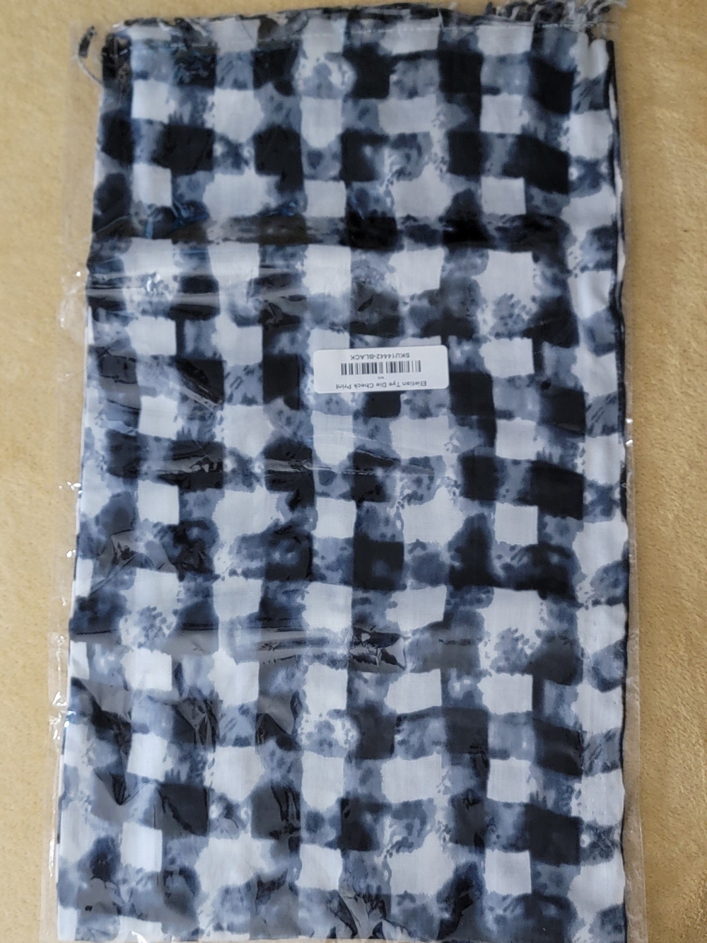 Black & White Checkered Scarf